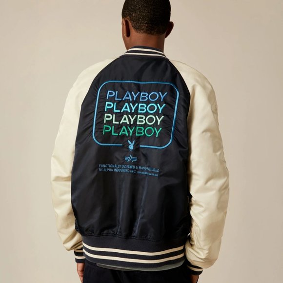 Alpha Industries x Urban Outfitters PLAYBOY MULTI STACK BOMBER JACKET - Picture 6 of 8
